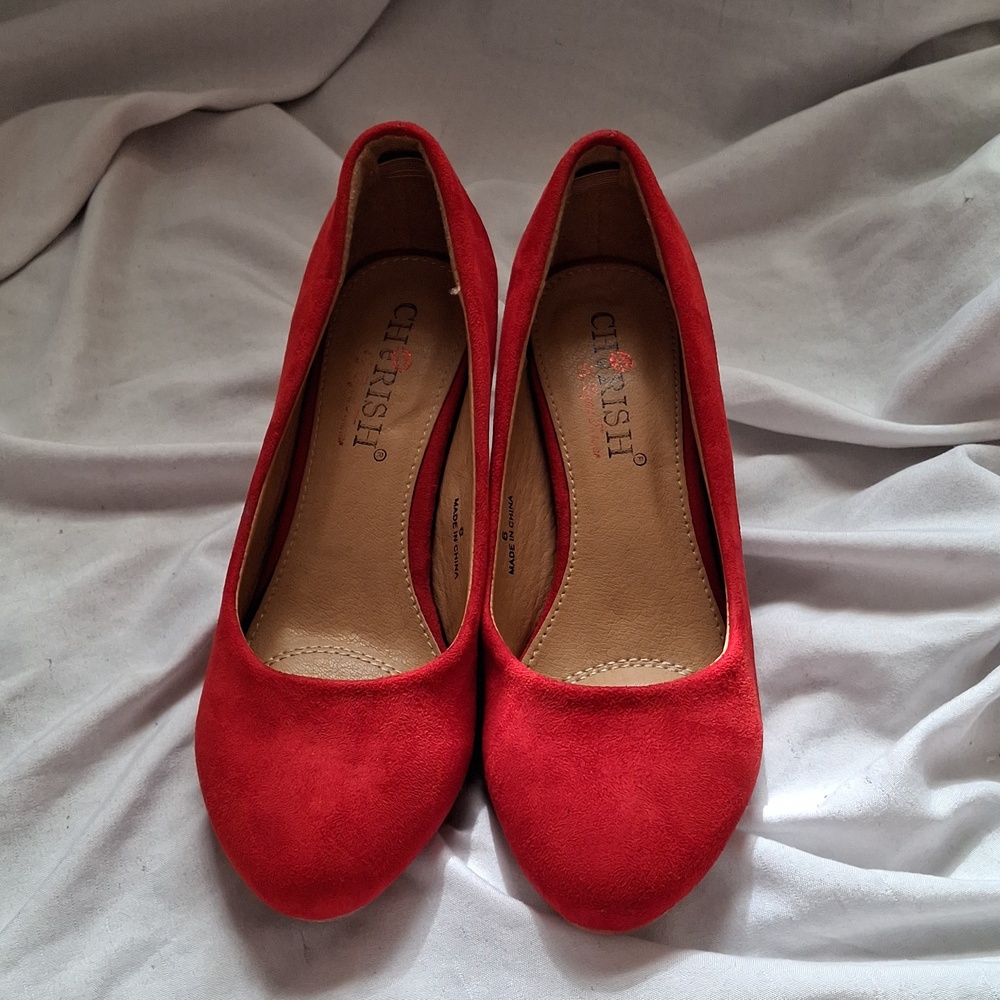 Cherish Bold Red Heels for Women